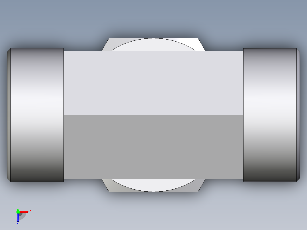 卡套式工业通用硬管接头EO_Swivel_nut_branch_tee_ET38SOMD71俯视图