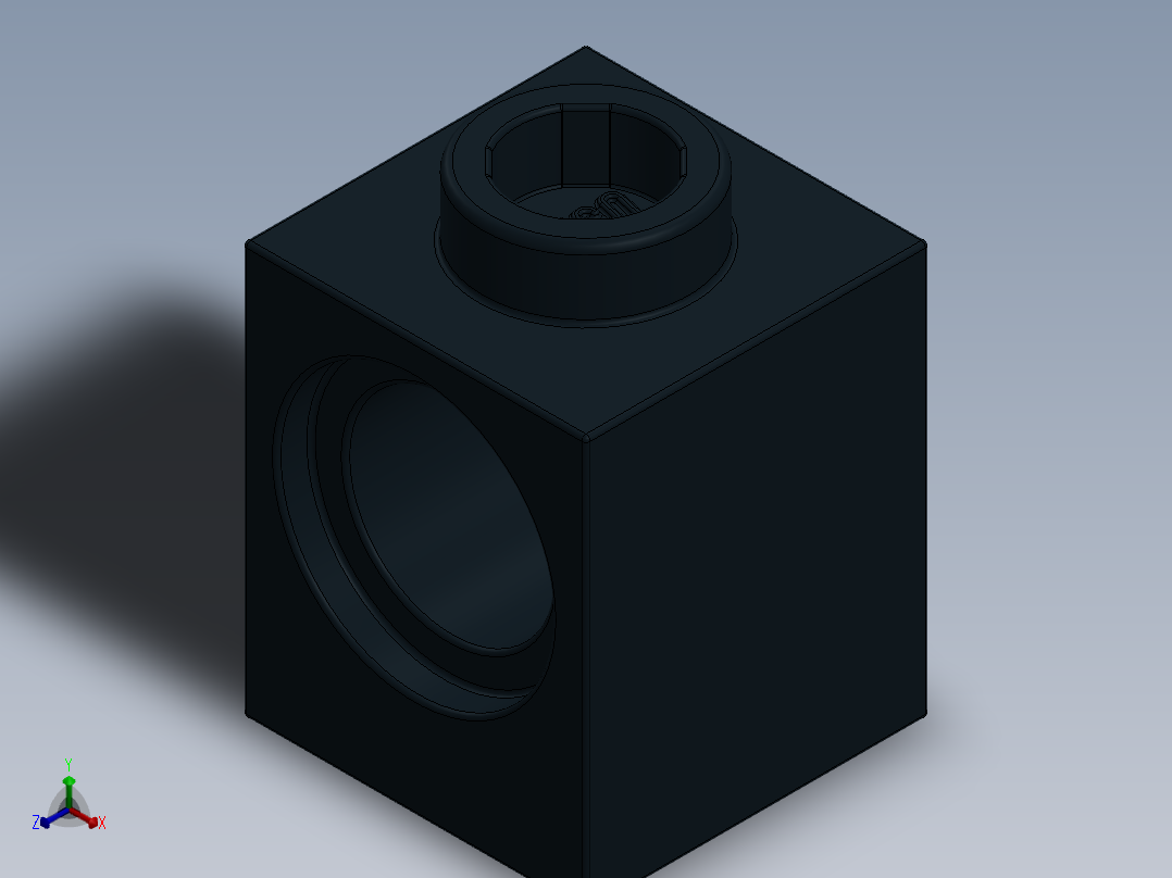 乐高机械组积木（横梁）-654126 Black Technic Brick 1 x 1 with Hole