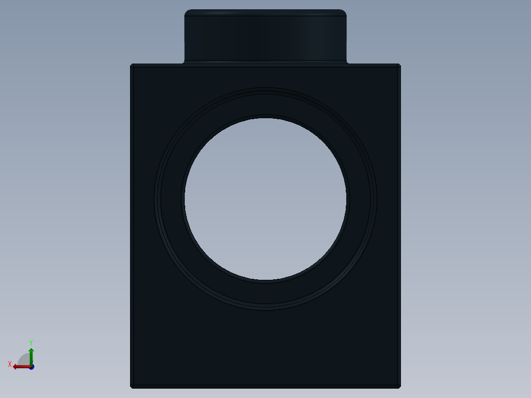 乐高机械组积木（横梁）-654126 Black Technic Brick 1 x 1 with Hole后视图