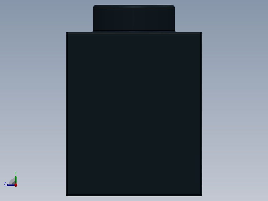 乐高机械组积木（横梁）-654126 Black Technic Brick 1 x 1 with Hole右视图