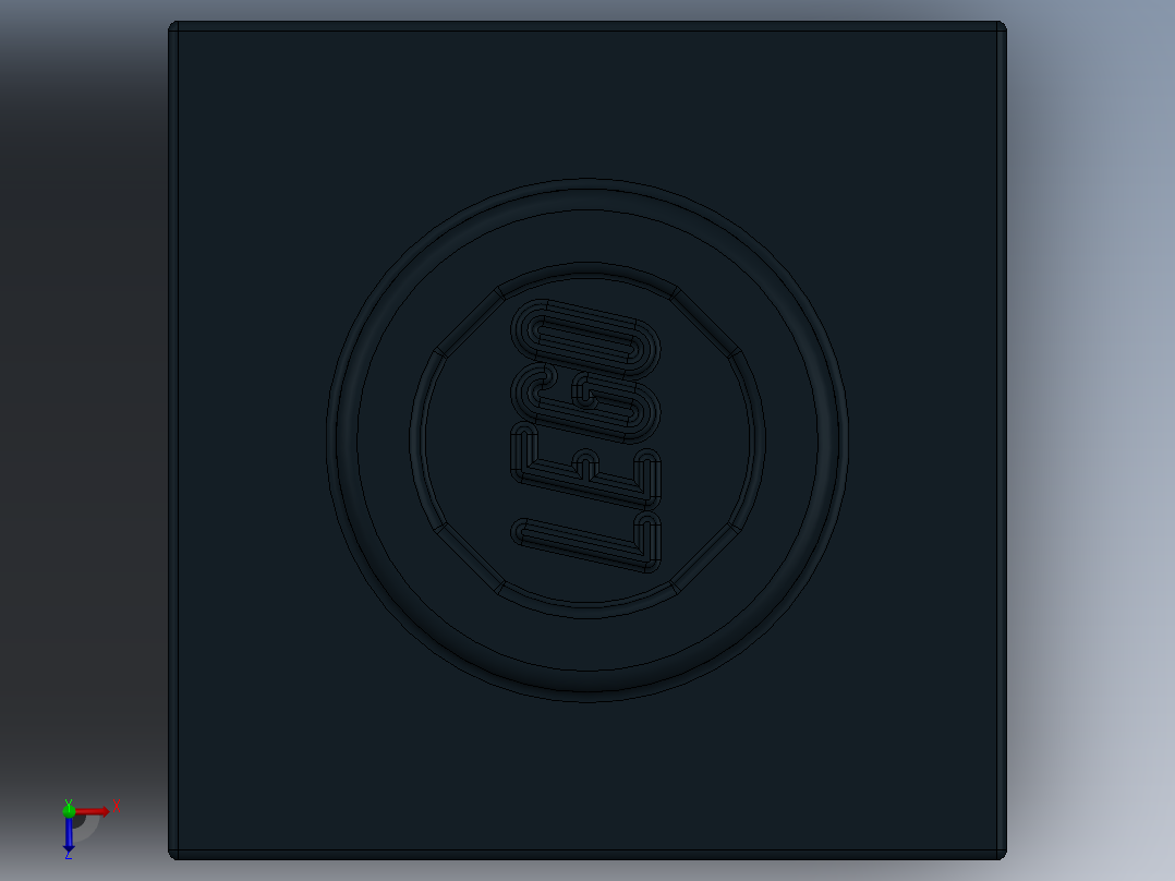 乐高机械组积木（横梁）-654126 Black Technic Brick 1 x 1 with Hole俯视图