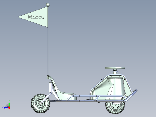 35-美国Razor Crazy Cart终极疯狂漂移儿童卡丁车图纸右视缩略图