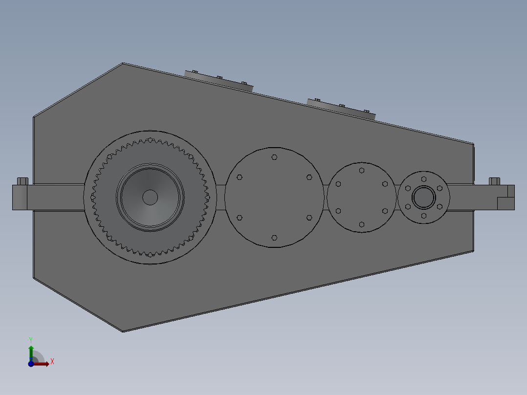 QJY3型起重机用硬齿面减速器16款前视图