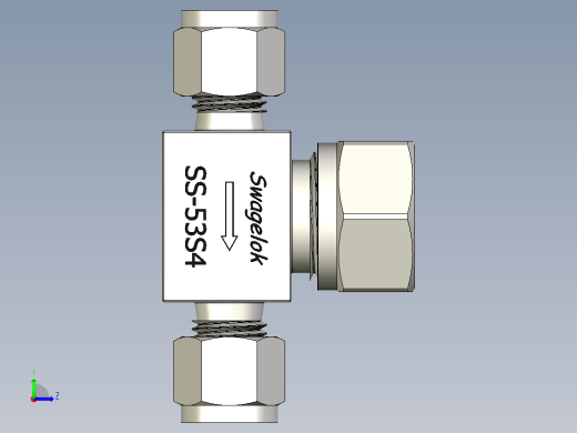 不锈钢升降式止回阀，0.30 Cv，1-4英寸。世伟洛克卡套管接头左视缩略图