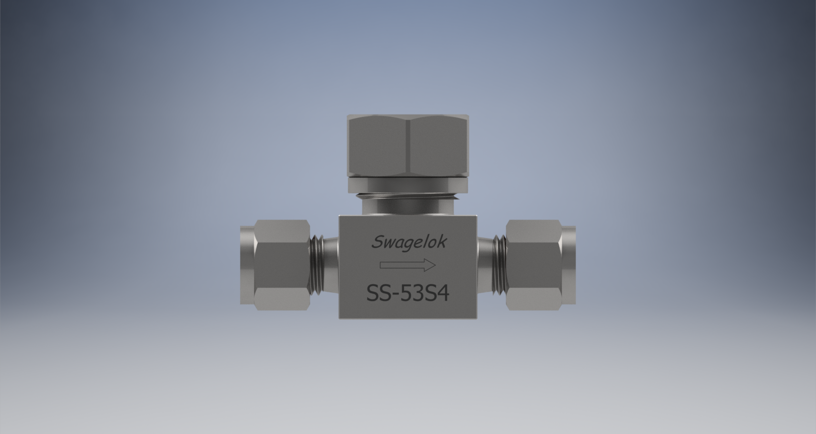 不锈钢升降式止回阀，0.30 Cv，1-4英寸。世伟洛克卡套管接头