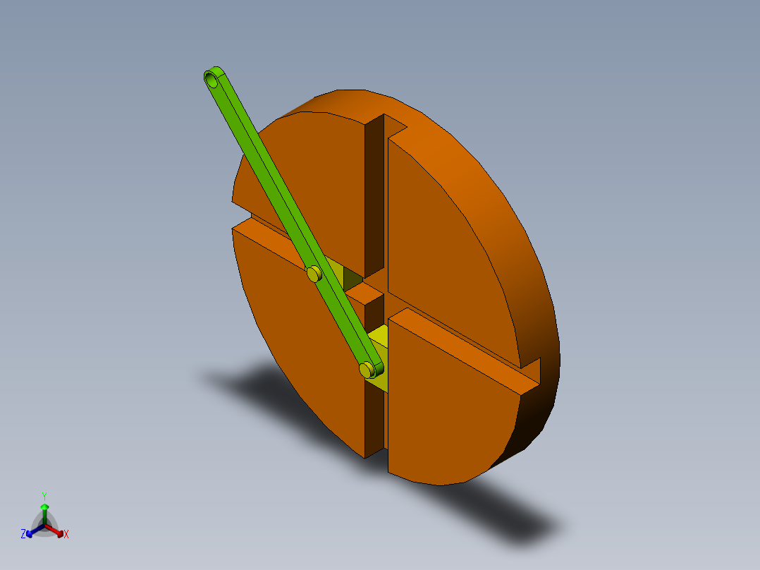 双滑块机构正等轴测图