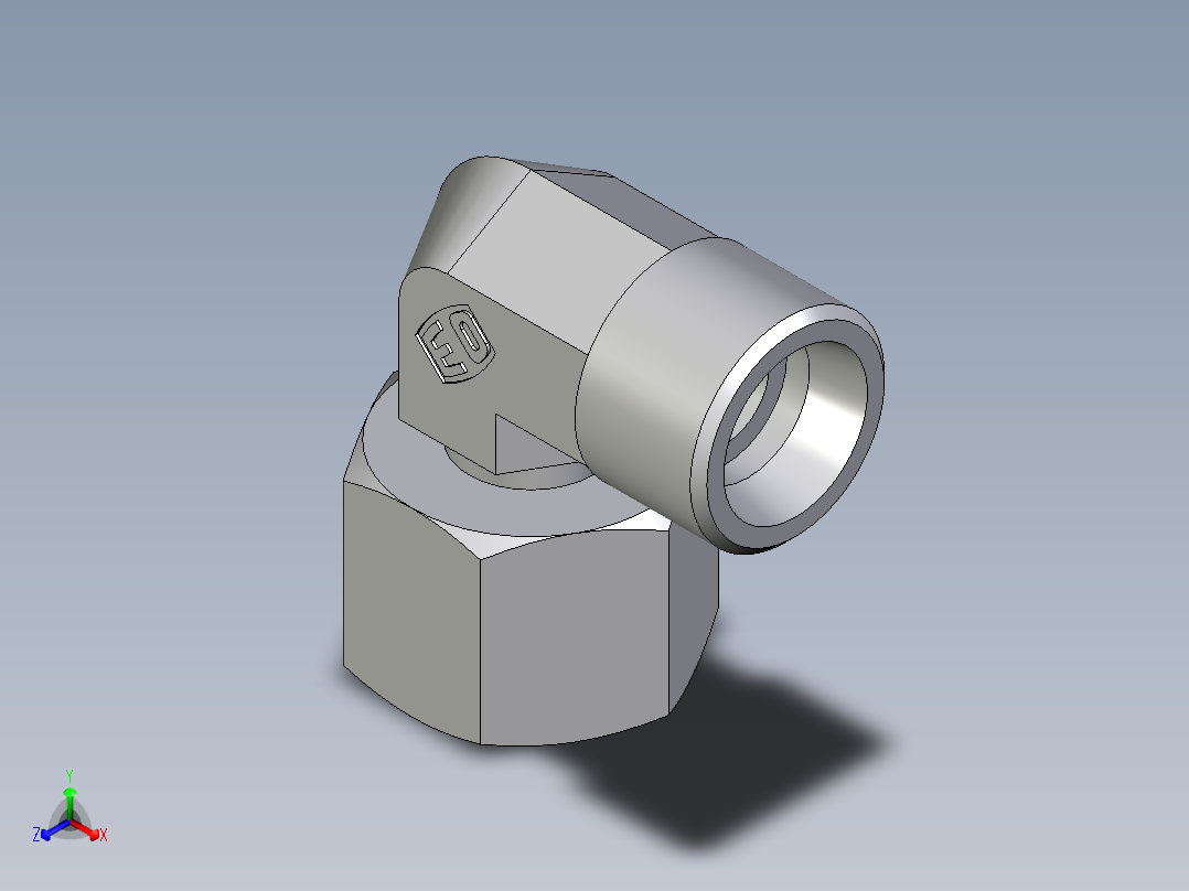 卡套式工业通用硬管接头EO_Standpipe_elbow_EVW14SOMDCF主视图