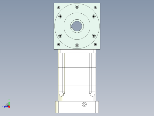 换向器PW140双孔 PGH115-L2 22-110-145-M8-8B右视缩略图