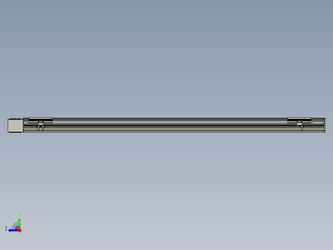 直线模组LHB17-L40-S1650-R(B)设计图纸右视图