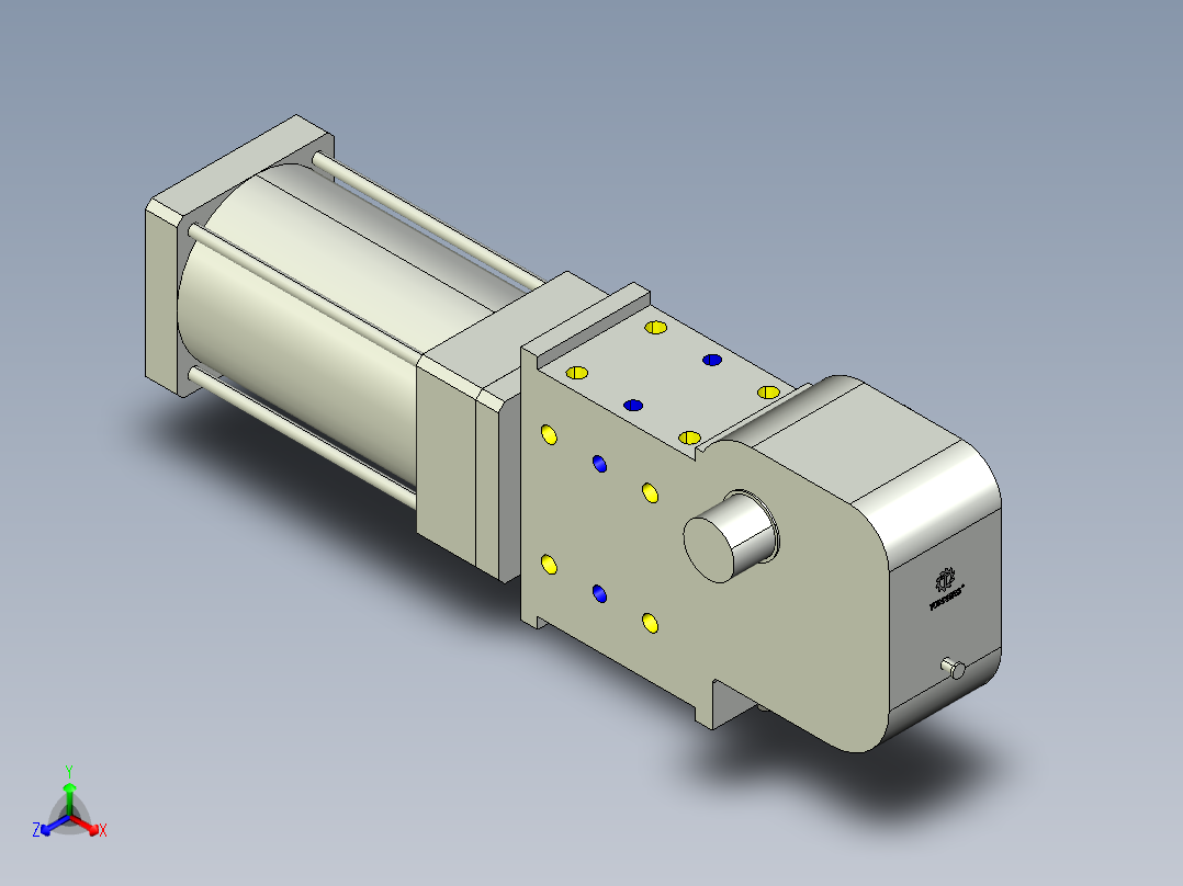 德克斯TUNKERS气缸数模KS_125_2_A00_T12_60GRAD主视图