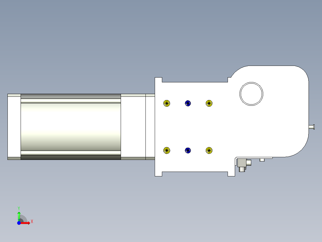 德克斯TUNKERS气缸数模KS_125_2_A00_T12_60GRAD前视图