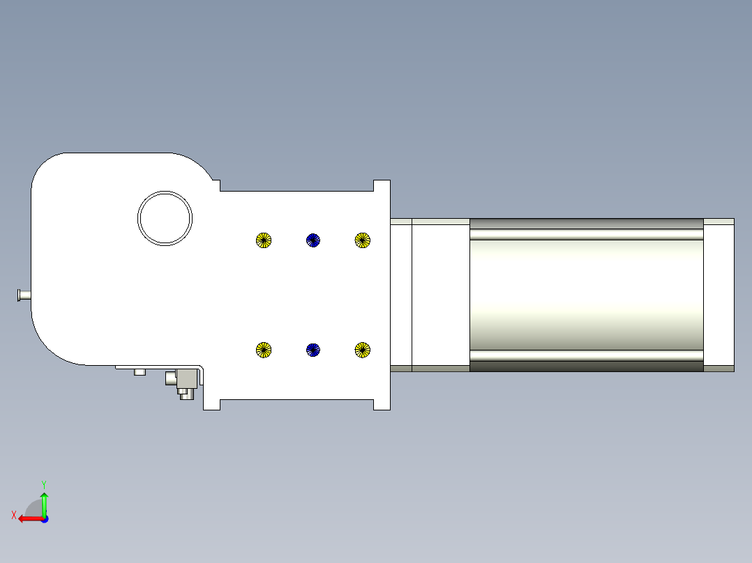 德克斯TUNKERS气缸数模KS_125_2_A00_T12_60GRAD后视图