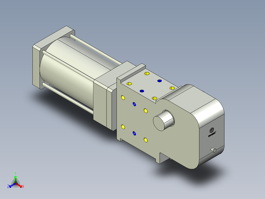 德克斯TUNKERS气缸数模KS_125_2_A00_T12_60GRAD正等轴测图