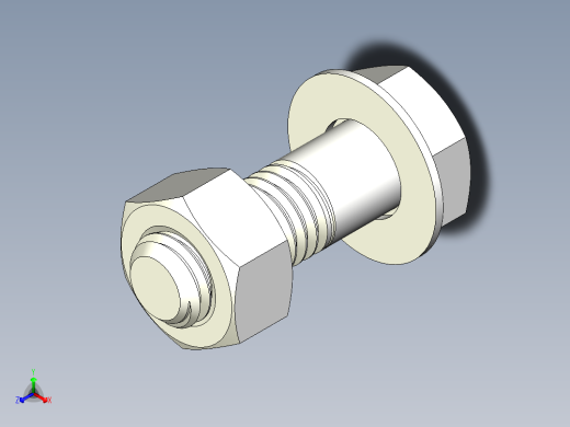 螺栓和螺母-M10 X 1.5正等轴测缩略图