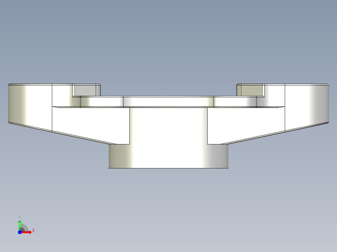 管道手动球阀-水管开关阀-手动阀门User Library-Flange C300DN100_DN80~100.Gland前视图