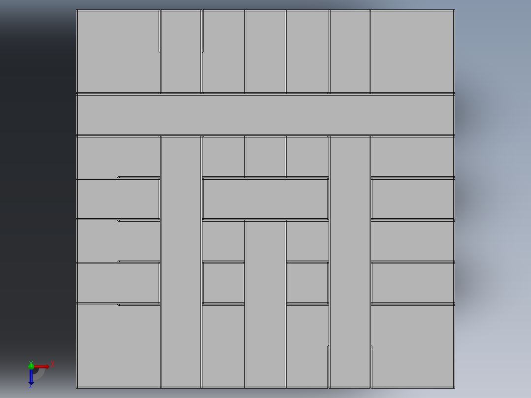 鲁班锁孔明锁立方体拼装玩具俯视图
