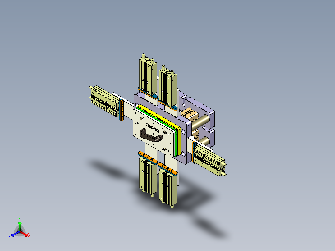 Z581C-笔记本CNC工装夹具三维模型CNC6-0902主视图