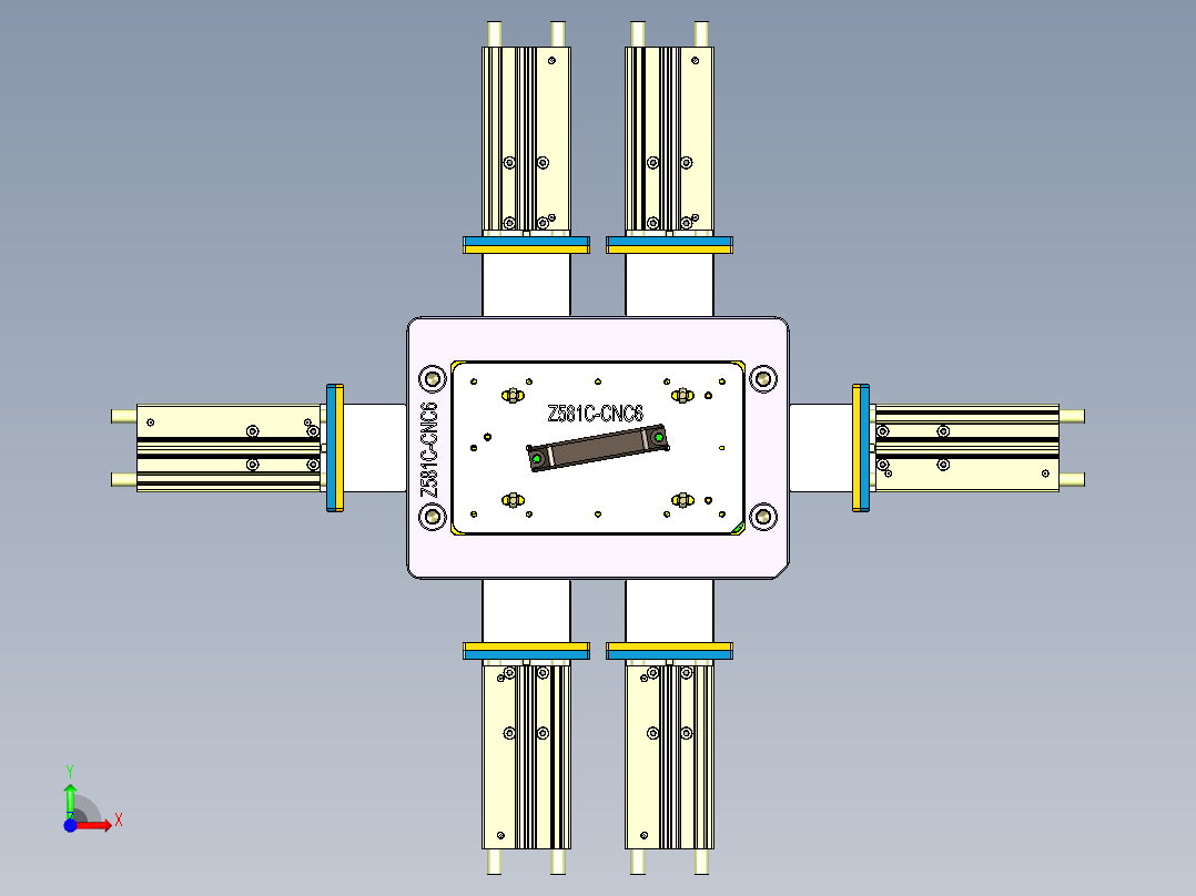 Z581C-笔记本CNC工装夹具三维模型CNC6-0902前视图