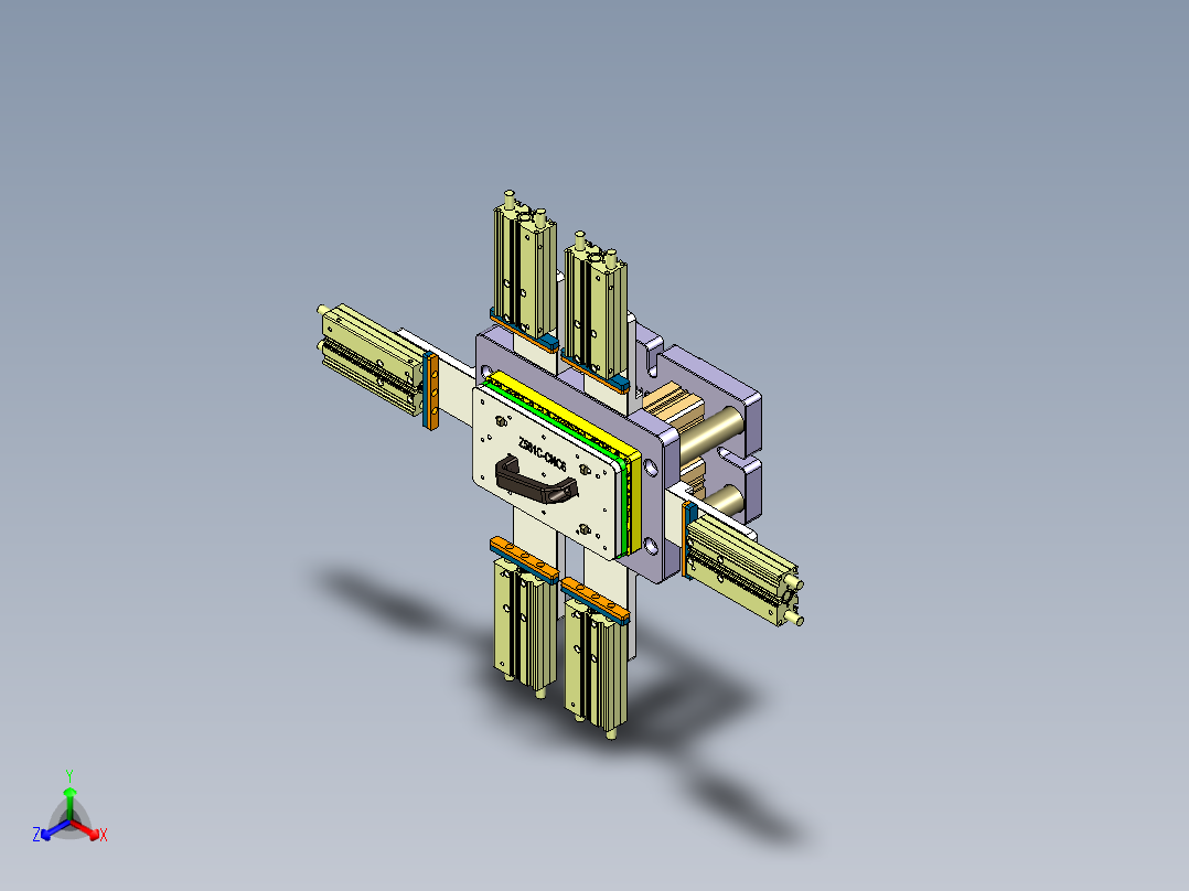 Z581C-笔记本CNC工装夹具三维模型CNC6-0902正等轴测图