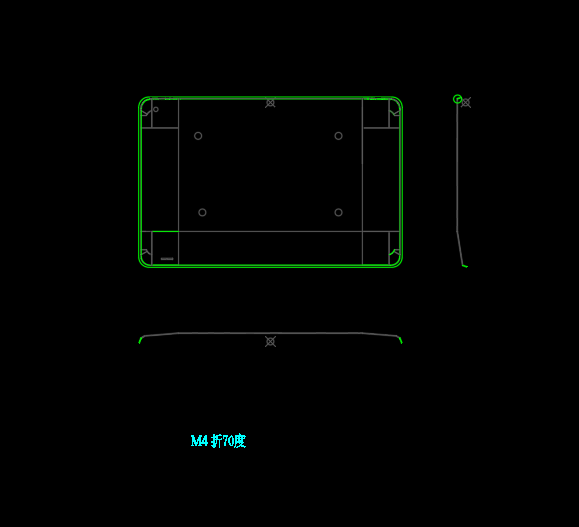 平板电脑成型70度模具设计图