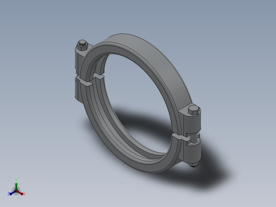13MHP高压卡箍1513002-000167正等轴测图
