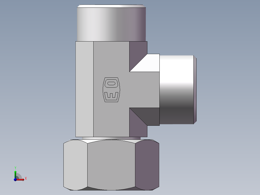 CC+CD 三通组合接头、CD-30前视图