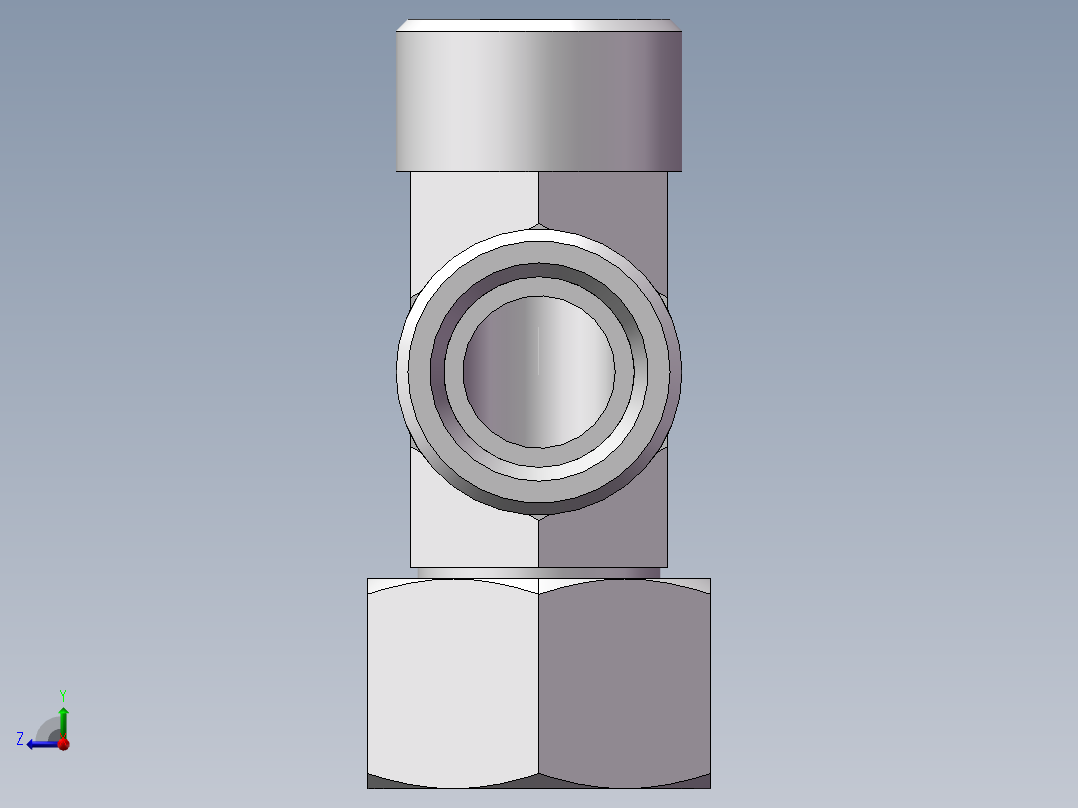 CC+CD 三通组合接头、CD-30右视图