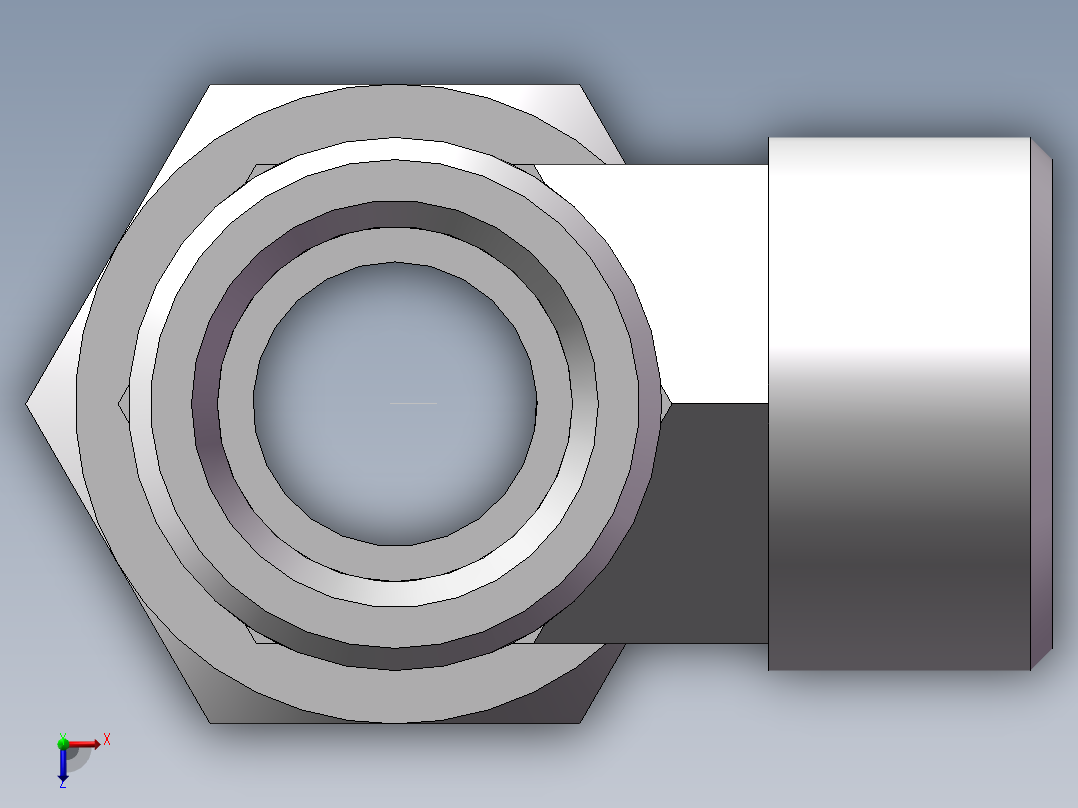 CC+CD 三通组合接头、CD-30俯视图