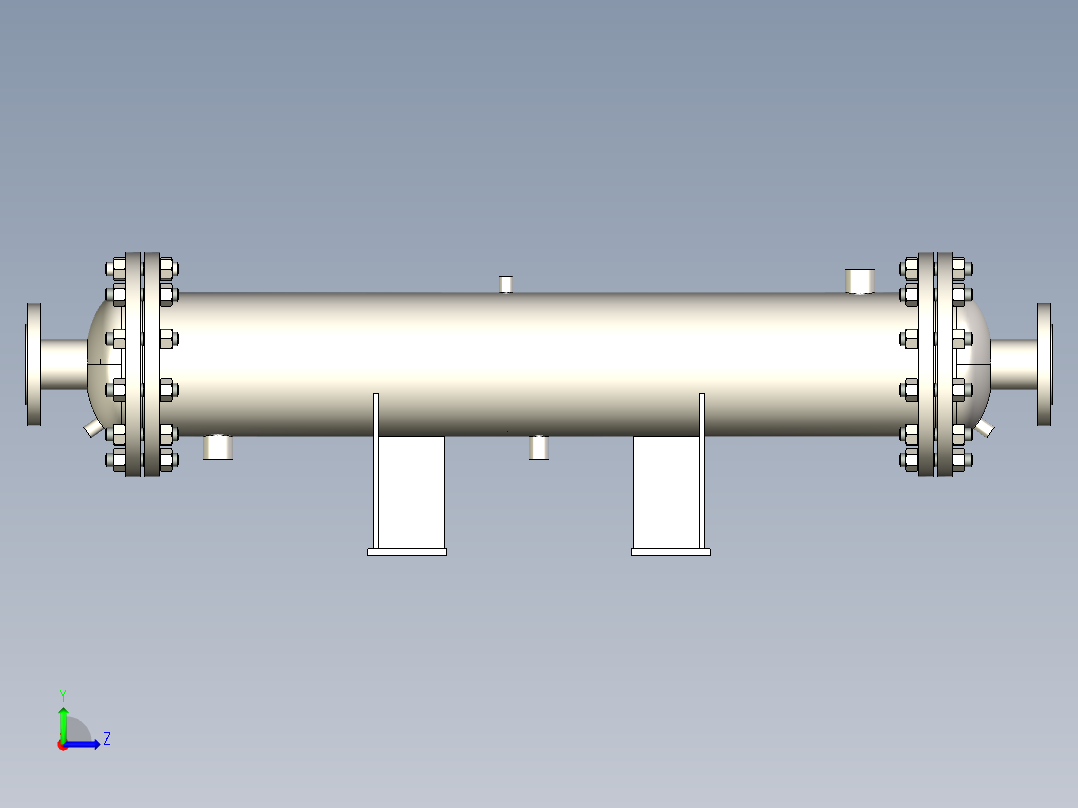 气体冷却器 219x900-DN65左视图