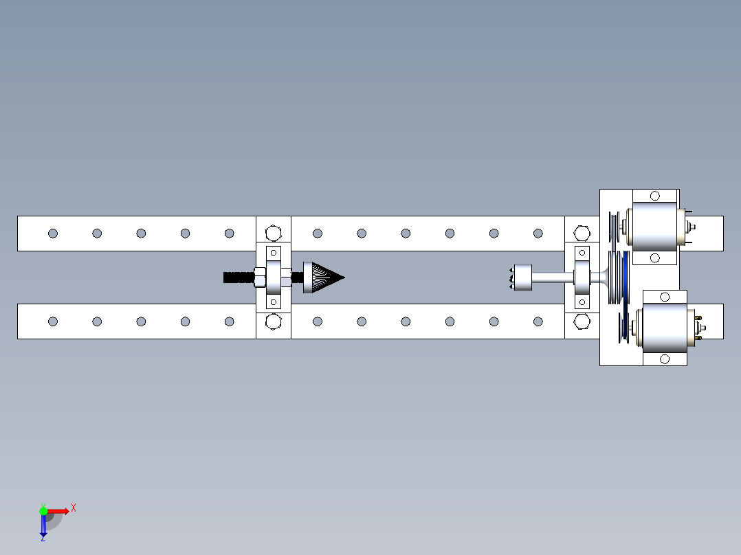 B2004559-迷你木工车床俯视图