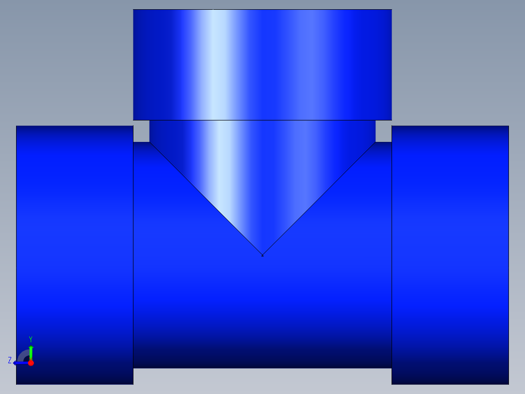 B3004513-PVC T形管右视图