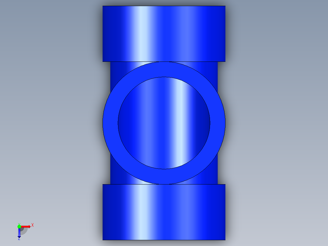B3004513-PVC T形管俯视图
