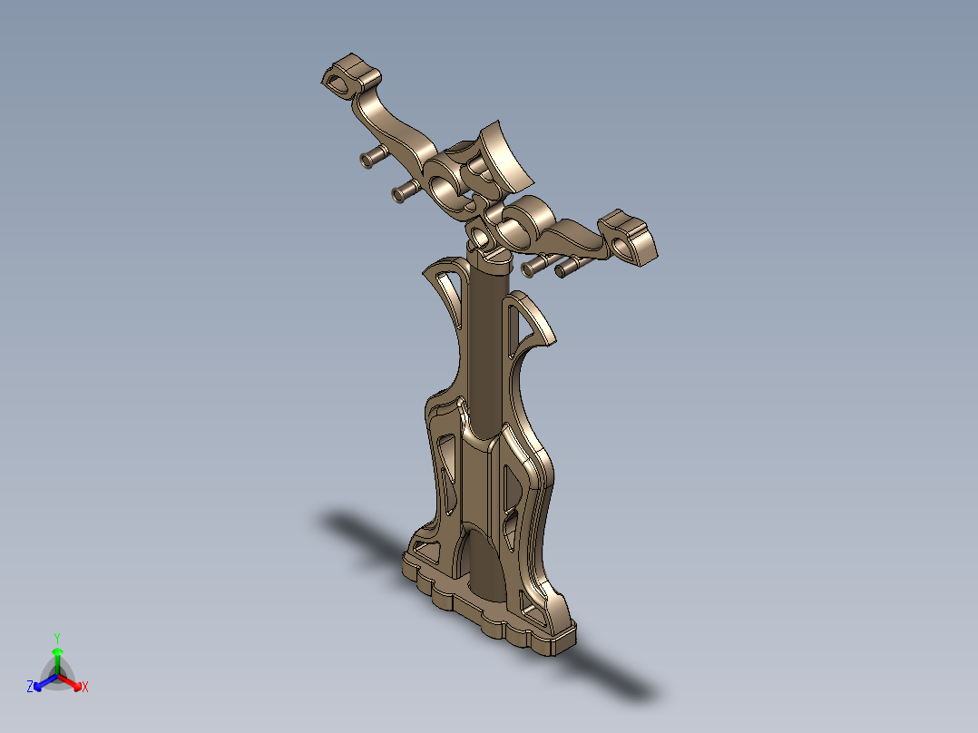 毛笔架（汉语言文学）正等轴测图