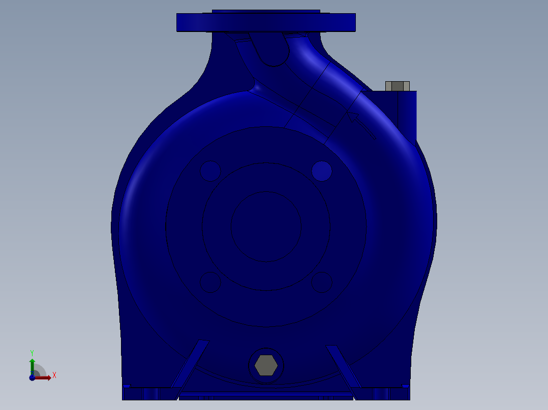 真空泵 NSC_50-200_pn16前视图