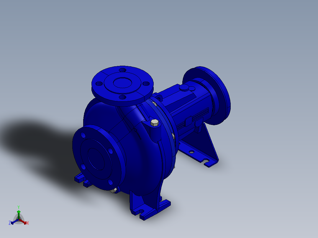 真空泵 NSC_50-200_pn16正等轴测图