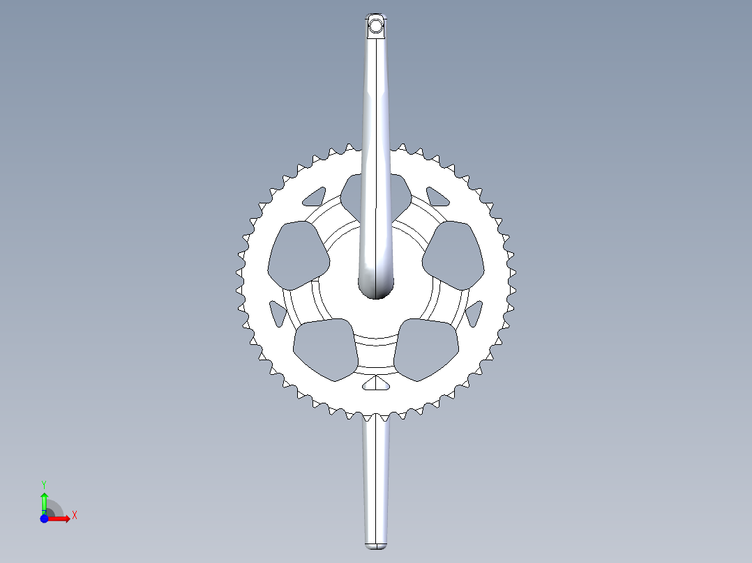 A0003913-自行车曲柄组前视图