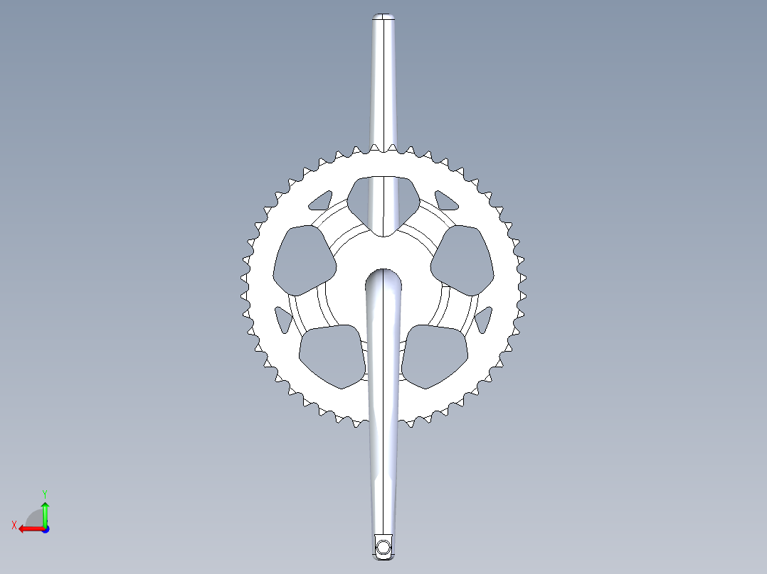 A0003913-自行车曲柄组后视图