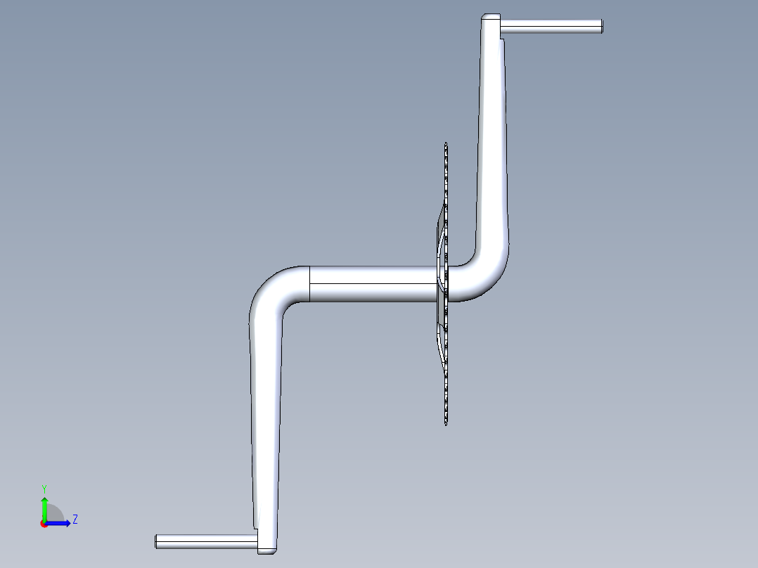 A0003913-自行车曲柄组左视图