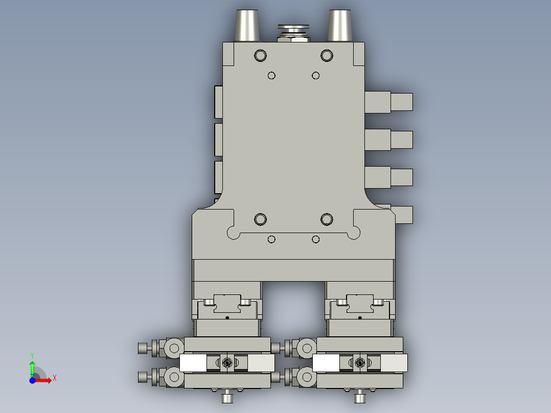 下料夹爪组件前视图