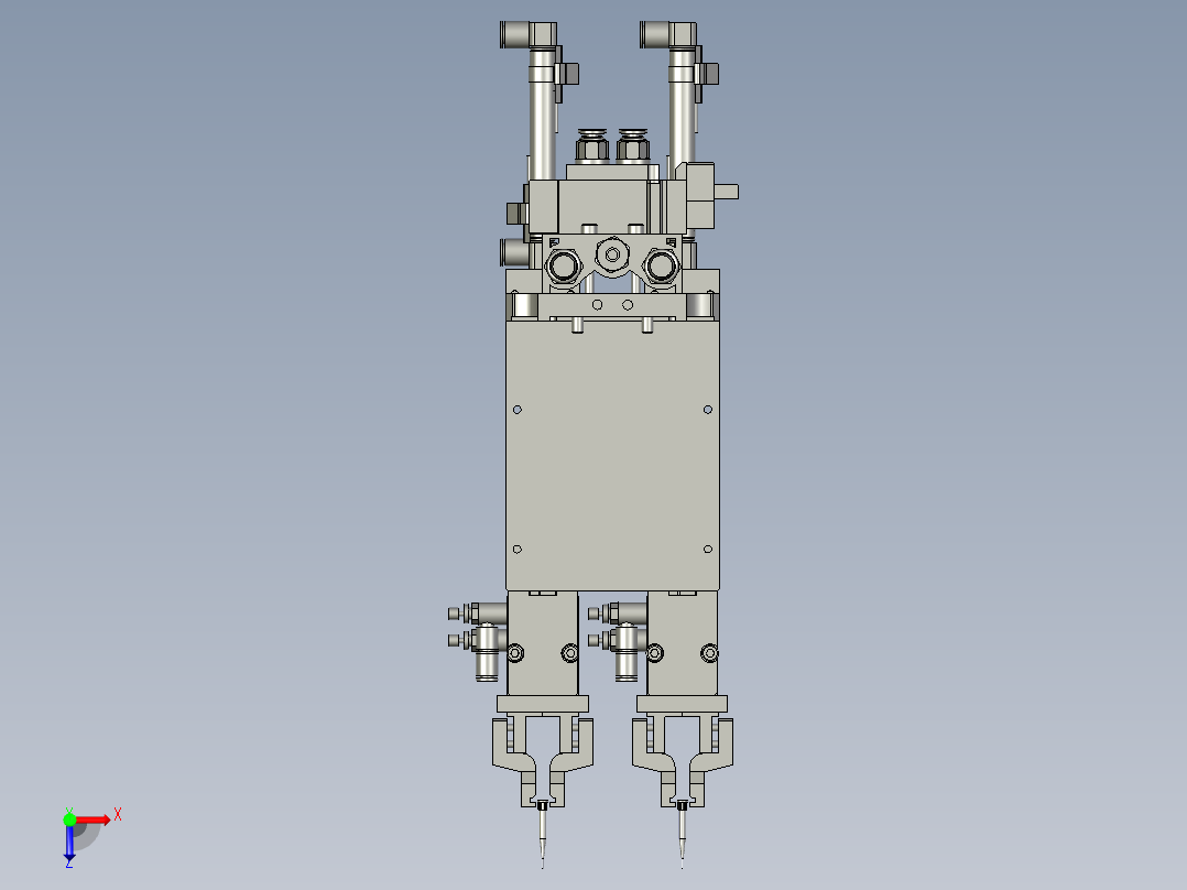 下料夹爪组件俯视图