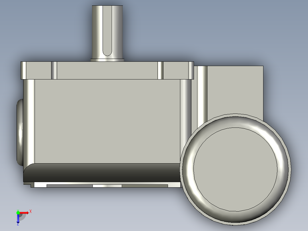 回转电机减速机WPEDX80-147-15)俯视图