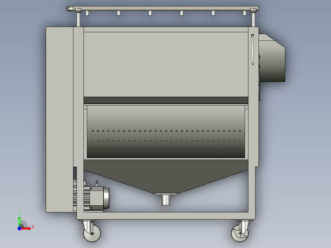 土豆块的前处理设备前视图