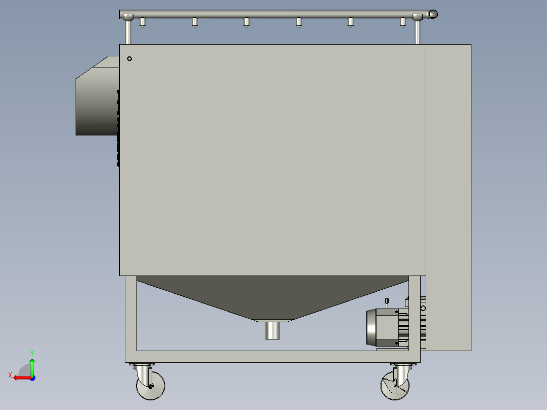 土豆块的前处理设备后视图