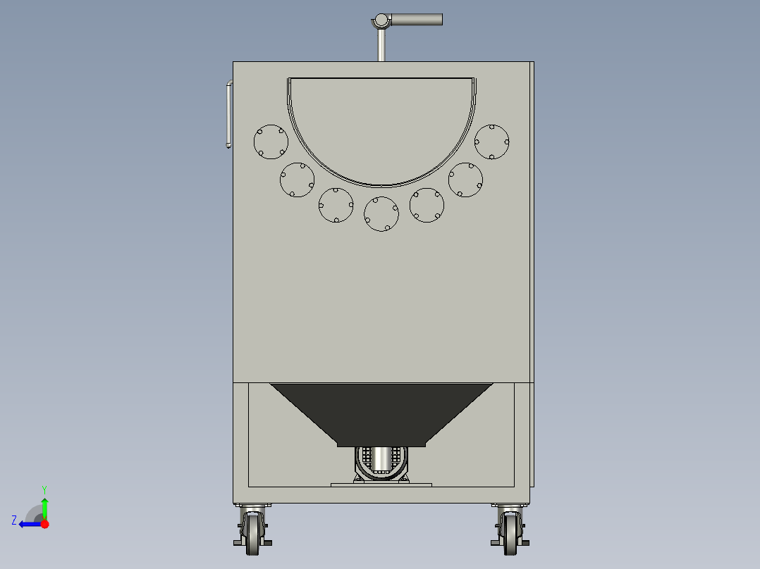 土豆块的前处理设备右视图