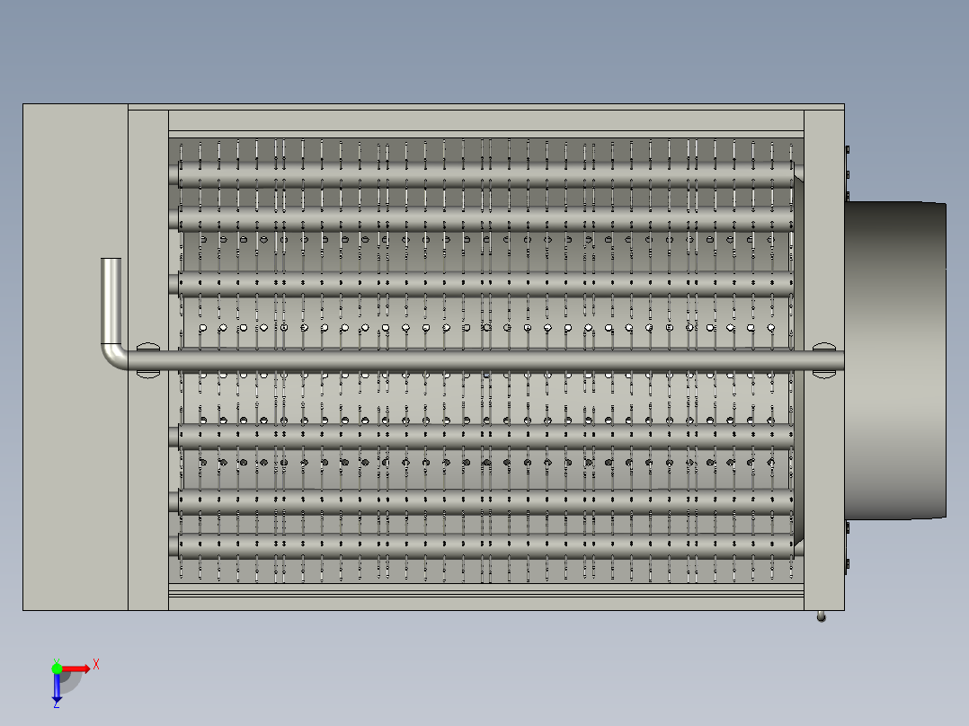 土豆块的前处理设备俯视图