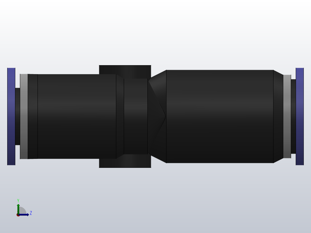 PY塑料Y三通[PY5╱32]左视图