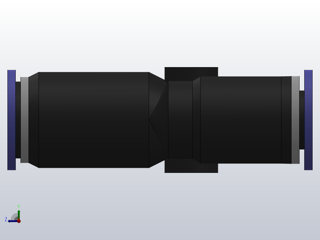 PY塑料Y三通[PY5╱32]右视图