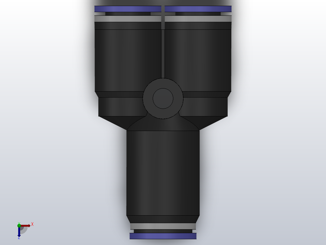 PY塑料Y三通[PY5╱32]俯视图