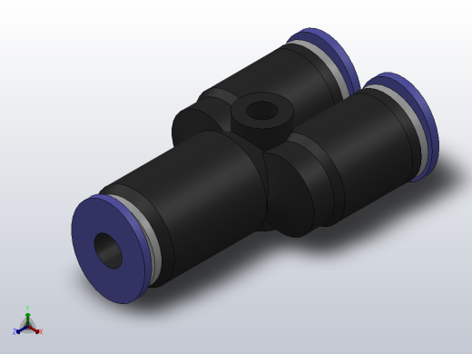 PY塑料Y三通[PY5╱32]正等轴测缩略图