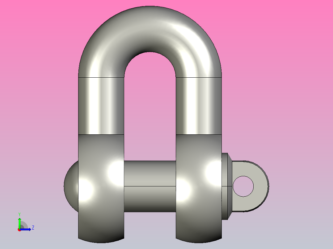 JB标准-起重用D型卸扣M9左视图